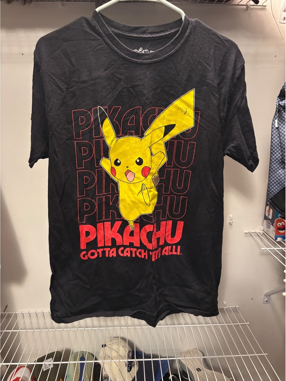 Pokémon Pikachu Black Graphic T-Shirt Medium